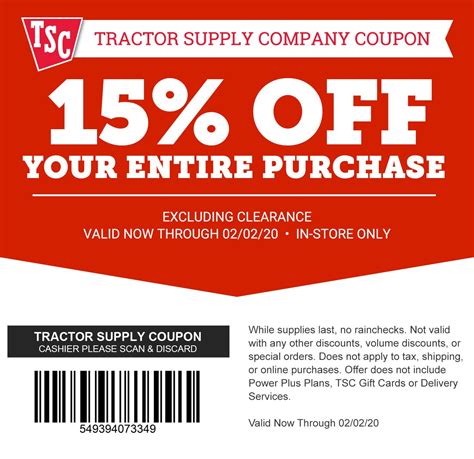 Tractor supply coupons 2023 - As of September 30, 2023, the Company operated 2,198 Tractor Supply stores in 49 states, including 81 stores acquired from Orscheln Farm and Home in 2022 that will be rebranded to Tractor Supply ...